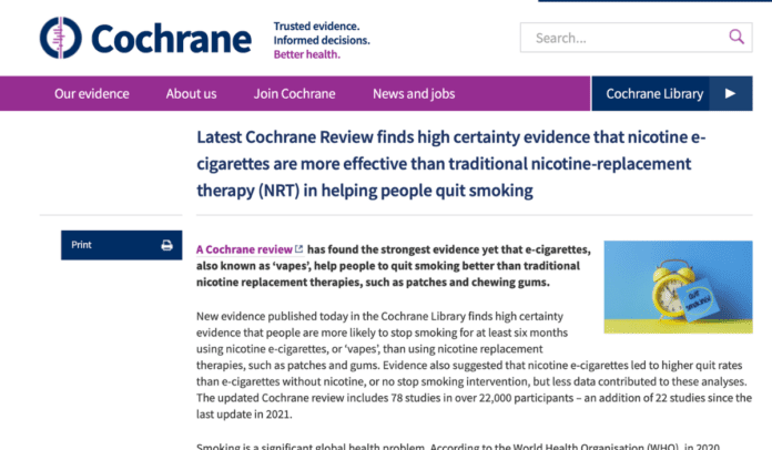 Cochrane ecig